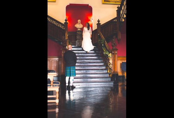 Fettes the Venue - Wedding - Bride & Groom in the Callover Hall Fettes the Venue - Wedding - Bride & Groom in the Callover Hall